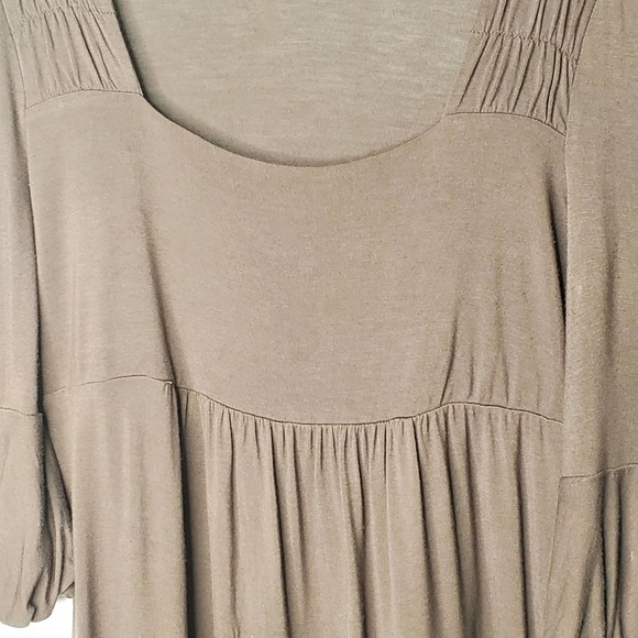 Cha Cha Vente Flounce Sleeve Blouse Brown Size Small - Picture 3 of 9